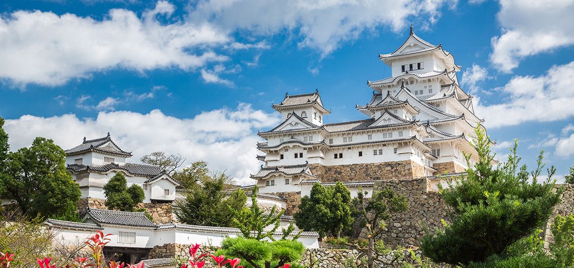 Burg Himeji in Osaka, bekannt als Burg des Weißen Reihers