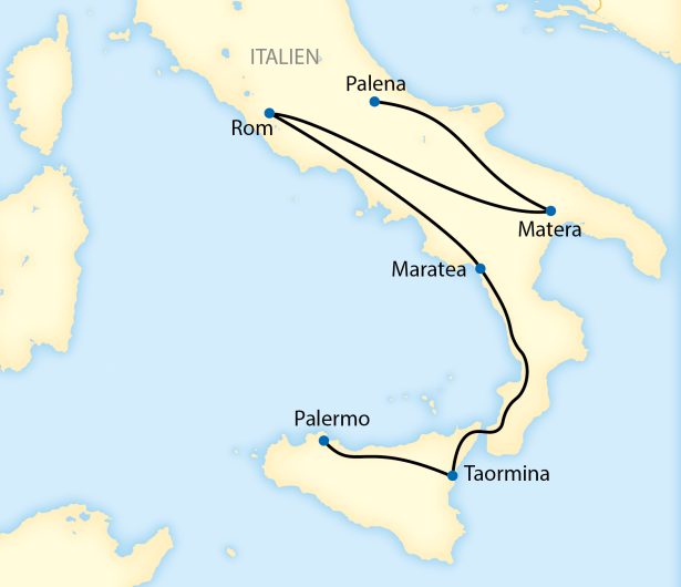 Karte_Italien mit Orient Express La Dolce Vita_2782_2783_2025
