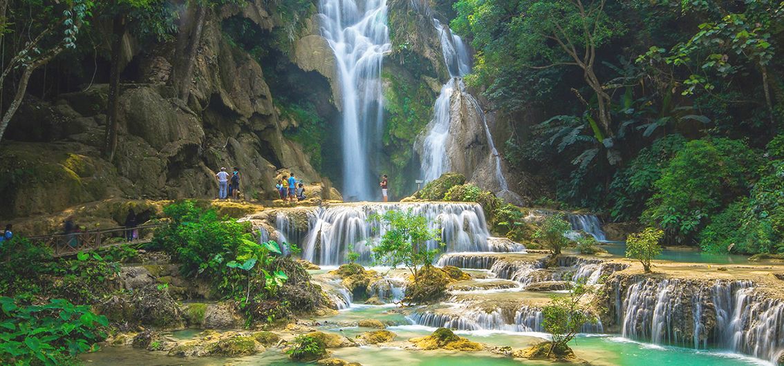 Kuang-Si-Wasserfälle in Laos
