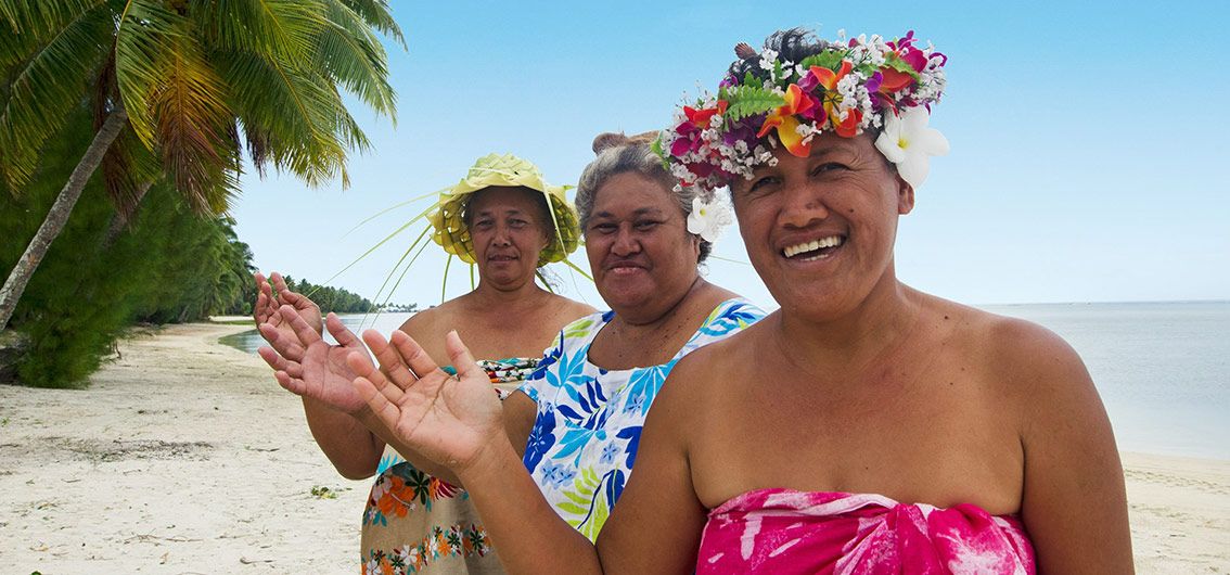 Tahiti-Strand-Bewohner